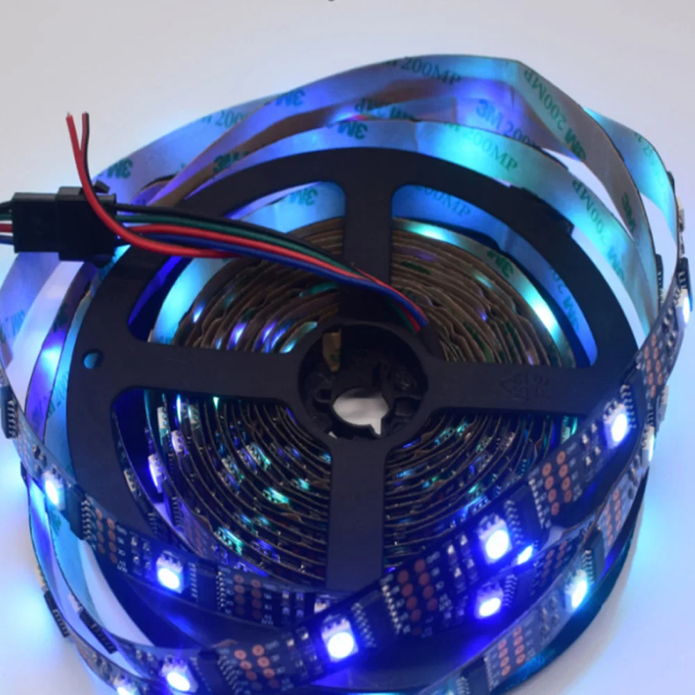 WS2801 RGB Светодиодная лента индивидуально Адресуемая полноцветная чип