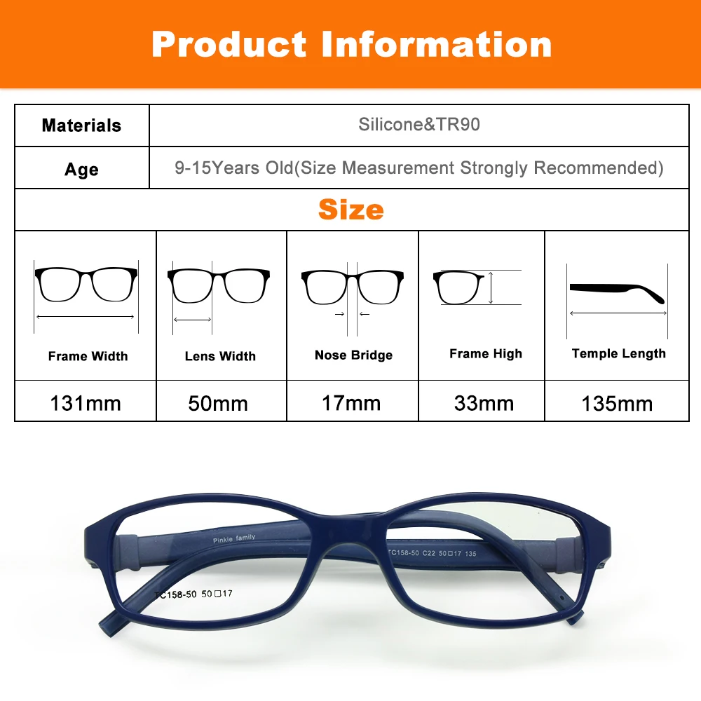 Детские оптические очки оправа размер 50 силиконовые безопасные детские для