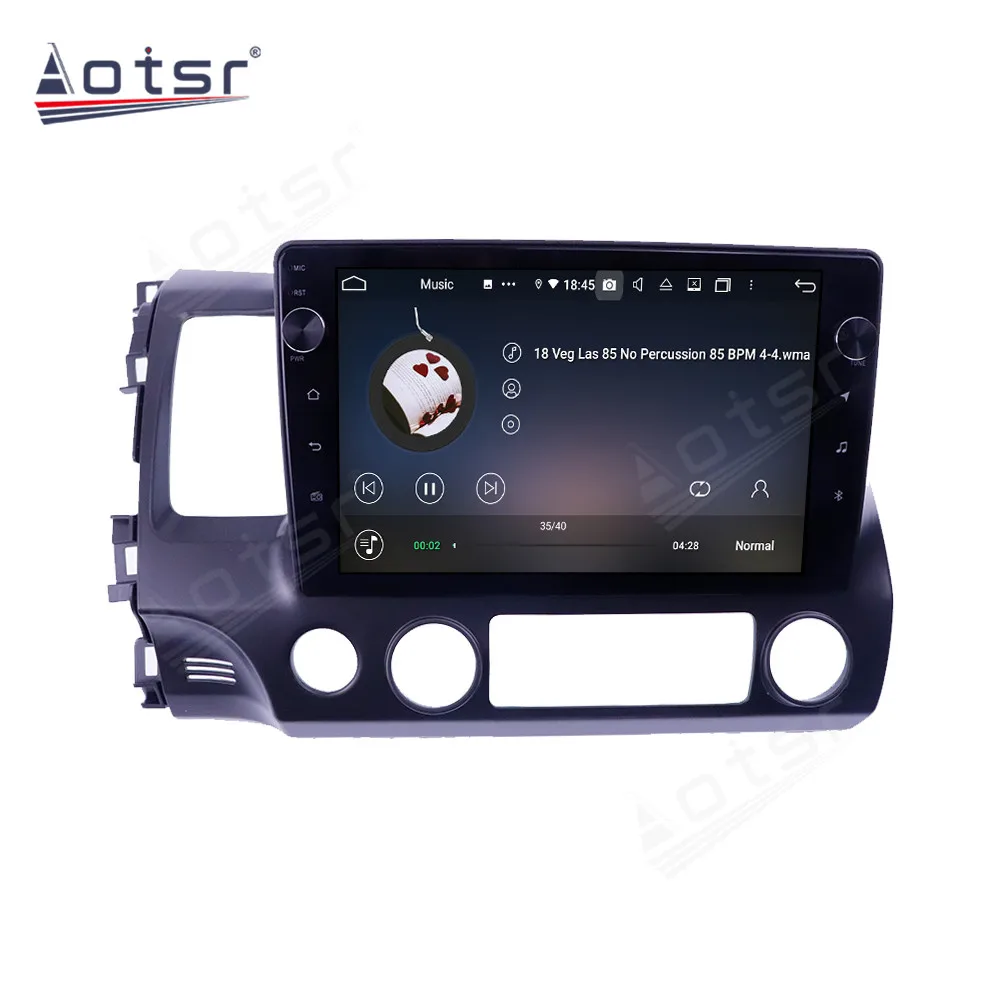 4 + 128G для Honda Civic 8 FK FN FD 2005 - 2012 Android Tesla экран Автомобильный мультимедийный плеер GPS