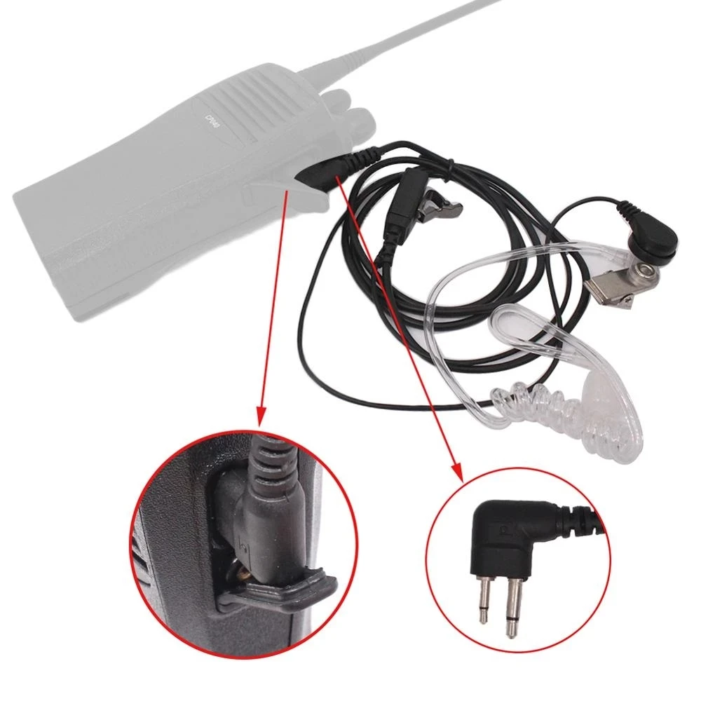 5Pcs Air Acoustic tube earpiece with PTT for Motorola CP140 EP450 PR400 CP200 CP150 DP1400 CP160 GP3688 TC-610 TC-620 TC-508