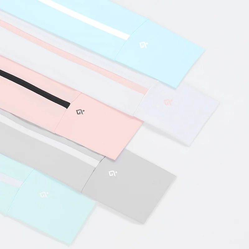 Светоотражающие полосатые рукава Защита от солнца УФ охлаждение Длинные ледяной