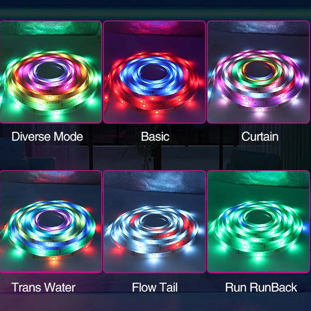 

Высококлассная светодиодная RGB-лента с Bluetooth, USB, 5 В, гибкая лента 5050, Светодиодная лампа 5-10 м, комплект световых ремней 5 в постоянного тока, ...