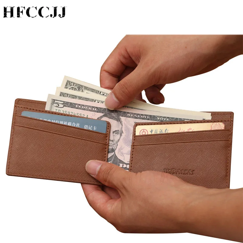 Новый мужской бумажник из искусственной кожи фирменные роскошные кожаные