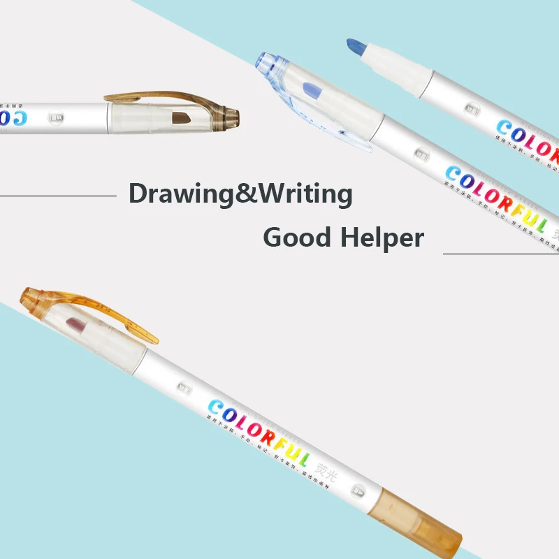 Маркер двусторонний флуоресцентный 5 шт./кор. 20 карамельных цветов | Канцтовары