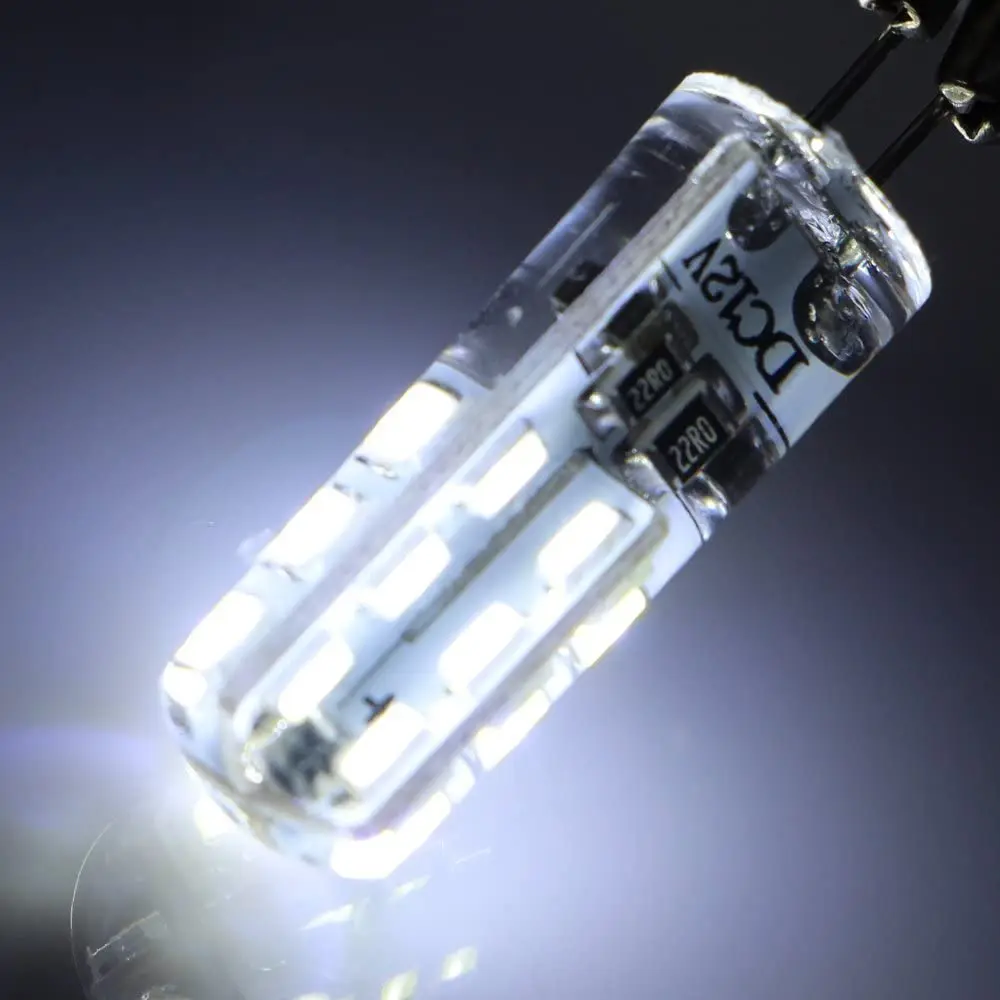 

G4 Led Bulb 2W 12V/AC220V 3014SMD 24led Silicone Lamp Warm white/White l 360 Degree Angle LED Light