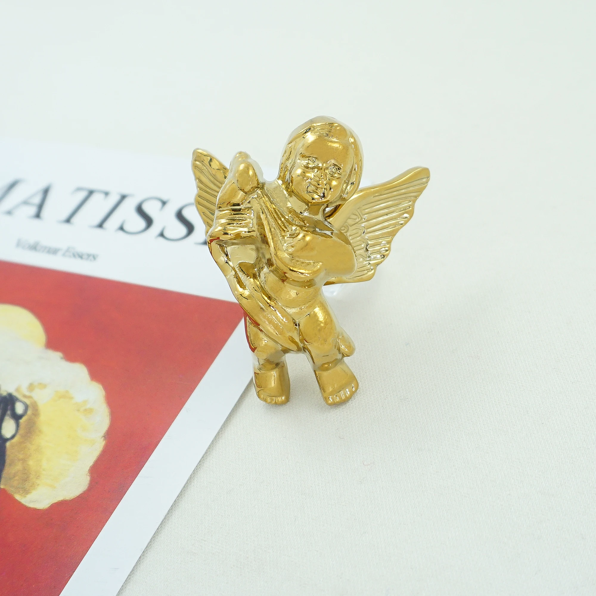 Роскошные легсветильник ручки для шкафа медные ящиков с ангелом креативная