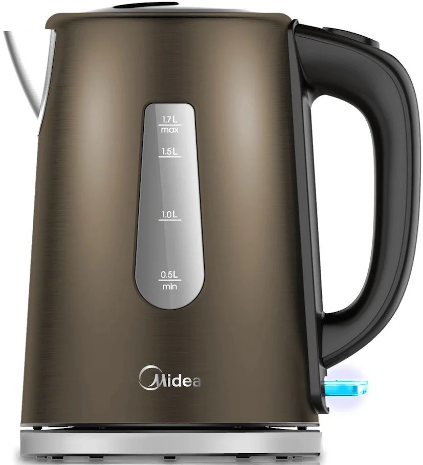 Чайник электрический midea mk 8061 1.7л. 2200вт бронзовый (корпус: нержавеющая