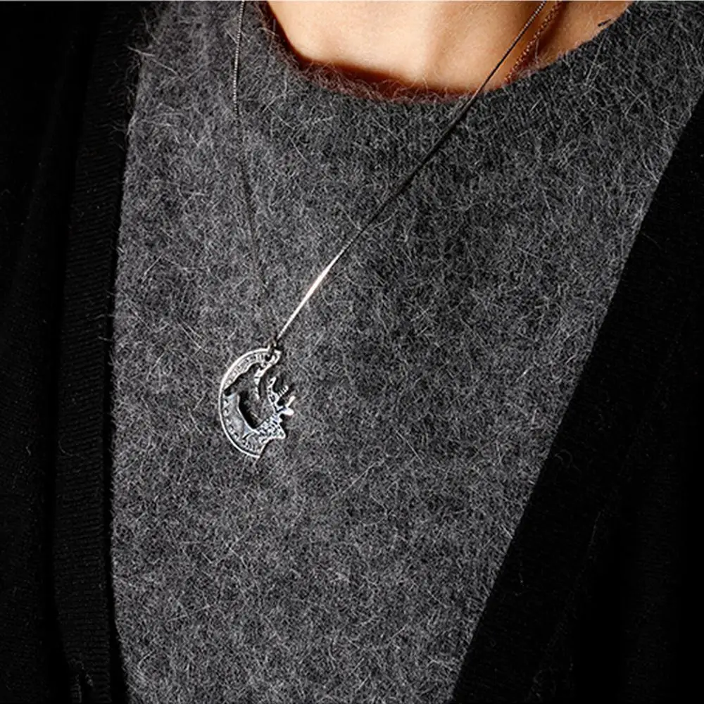 Ожерелье-пазл в форме головы оленя для влюбленных комплект модные ювелирные