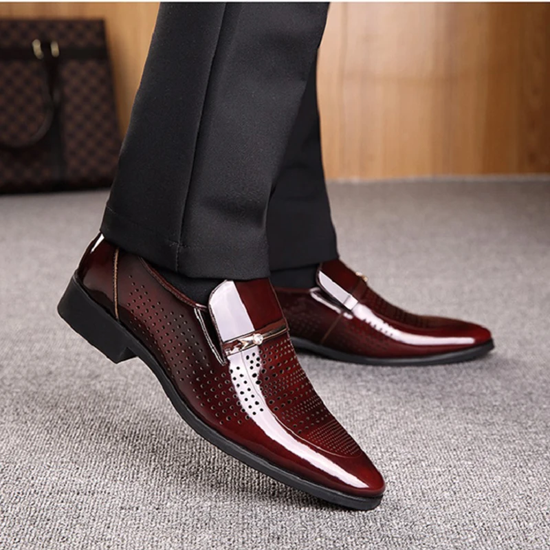Модные Мужские модельные туфли без шнуровки оксфорды Модная мужская обувь в