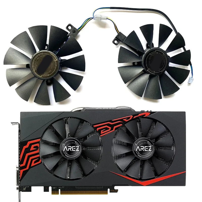 

2pcs 87mm 4pin T129215SU installation size 28x28x28x28mm cooling fan for ASUS GTX1060 1070 Ti RX 470 570 580 graphics card Everf