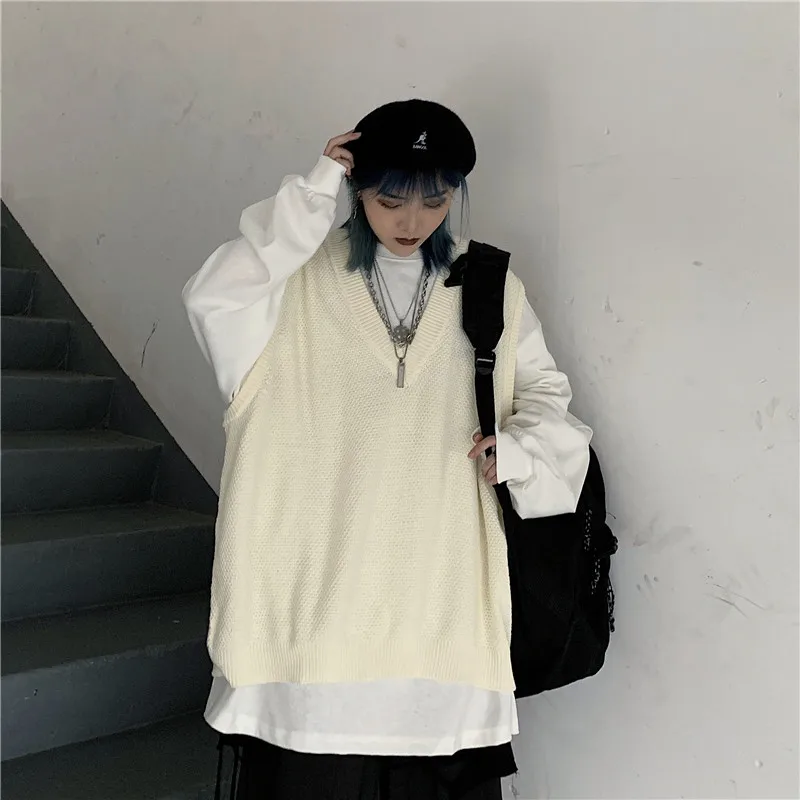 Весна 2020 Новое поступление мужской однотонный свитер жилет корейский стиль