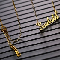 custom name pendant necklace for women personalized mens necklace stainless steel jewelry gold chain nameplate choker gift