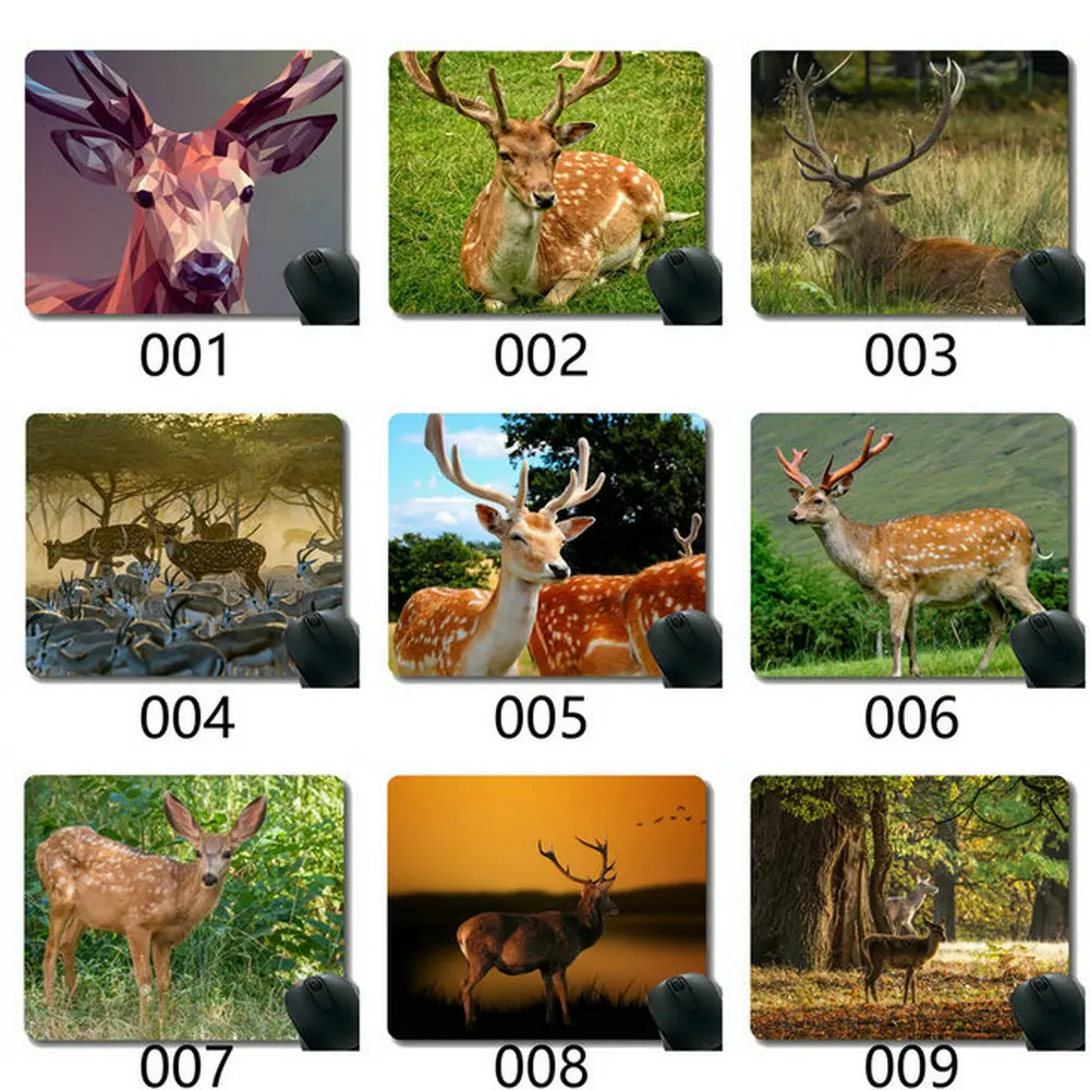 Прямоугольные коврики для мыши компьютеров ноутбуков оленей животных