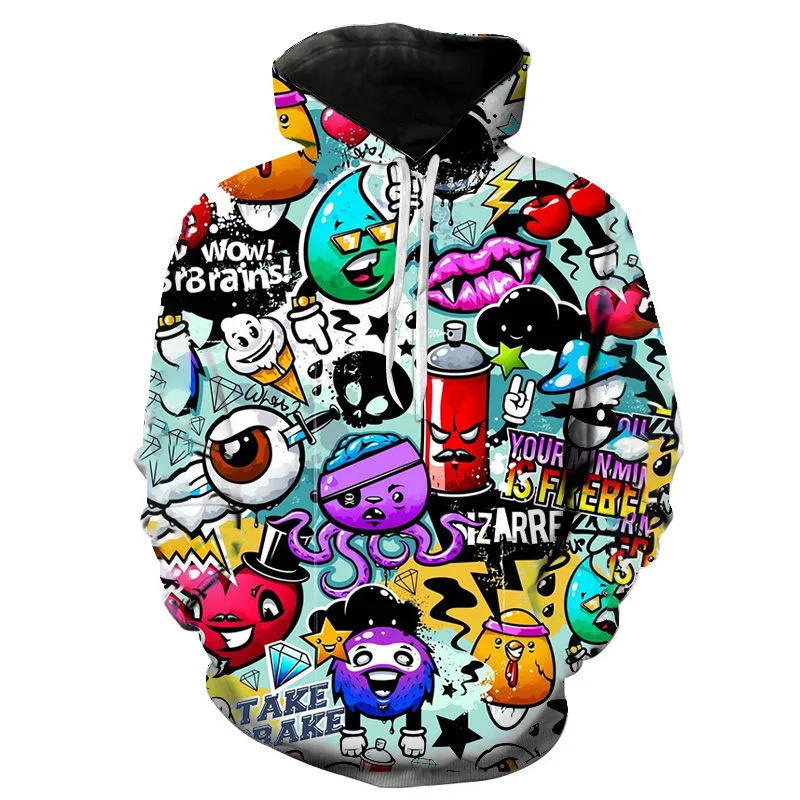 

Graffiti 3D Print Hoodies Men Women Fashion Painting Streetwear Oversized Sweatshirts Hoodie Harajuku Kids Boys Girls Tracksuits