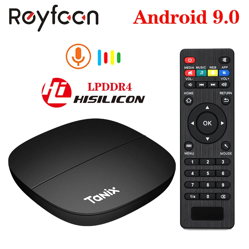 ТВ приставка Tanix H1 Android 9 0 Hisilicon Hi3798M Четырехъядерный 4K 30fps H.265 2 4G Wi Fi LPDDR4 Google Player Youtube