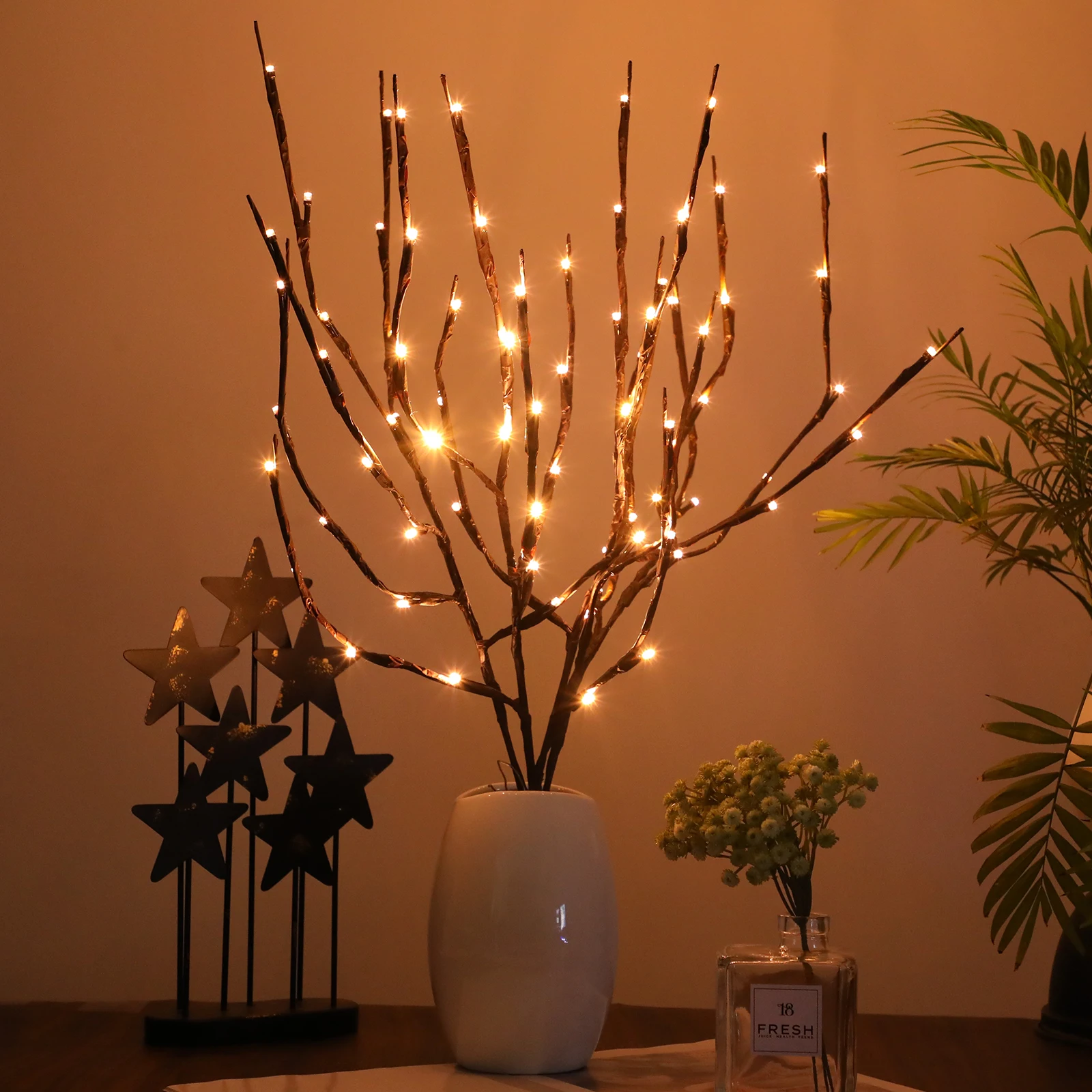 

20Led Simulation Tree Branch Lights Fairy Lights Festoon Led Light Battery-operated Garland New Year Christmas Decorations 2021