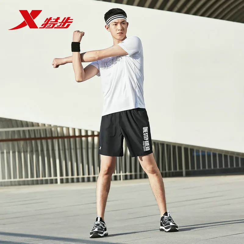 Мужской спортивный костюм из двух предметов Xtep повседневная спортивная футболка