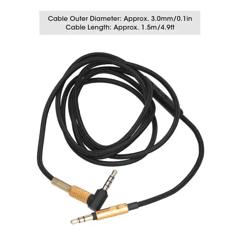 

Headphone Cable Volume Control Black Audio Line for Sony mdr10r/1A Home Stereos Accessory
