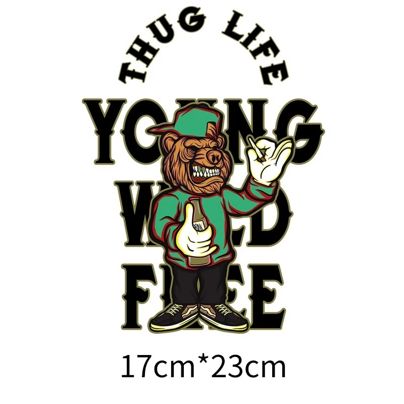 

French Bulldog Patches On Clothes A-level Washable Thug Dog Applique Iron on Heat Transfer For Clothing Wholesale Sticker