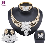 vintage suit turkish jewelry flower crystal earrings necklace ring bangle for women nigerian wedding african beads jewelry set