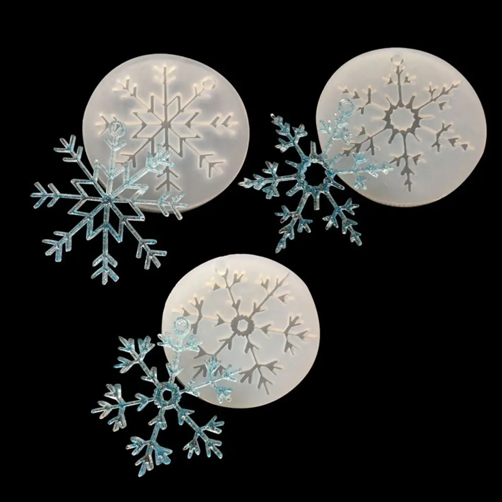 1 шт. силиконовые формы в виде снежинки для украшений из УФ смолы|Формы тортов| |