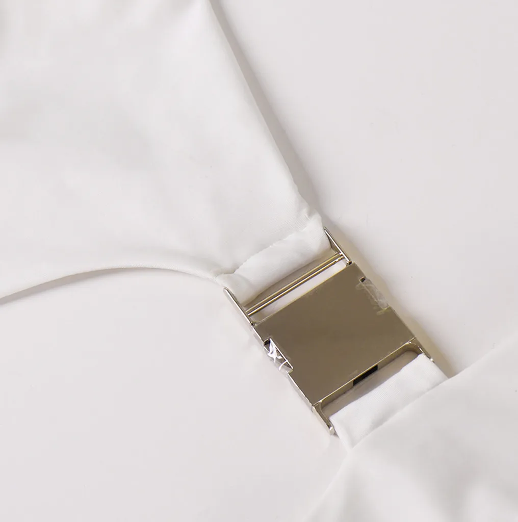 Соблазнительное облегающее белое платье женское модное однотонное ажурное