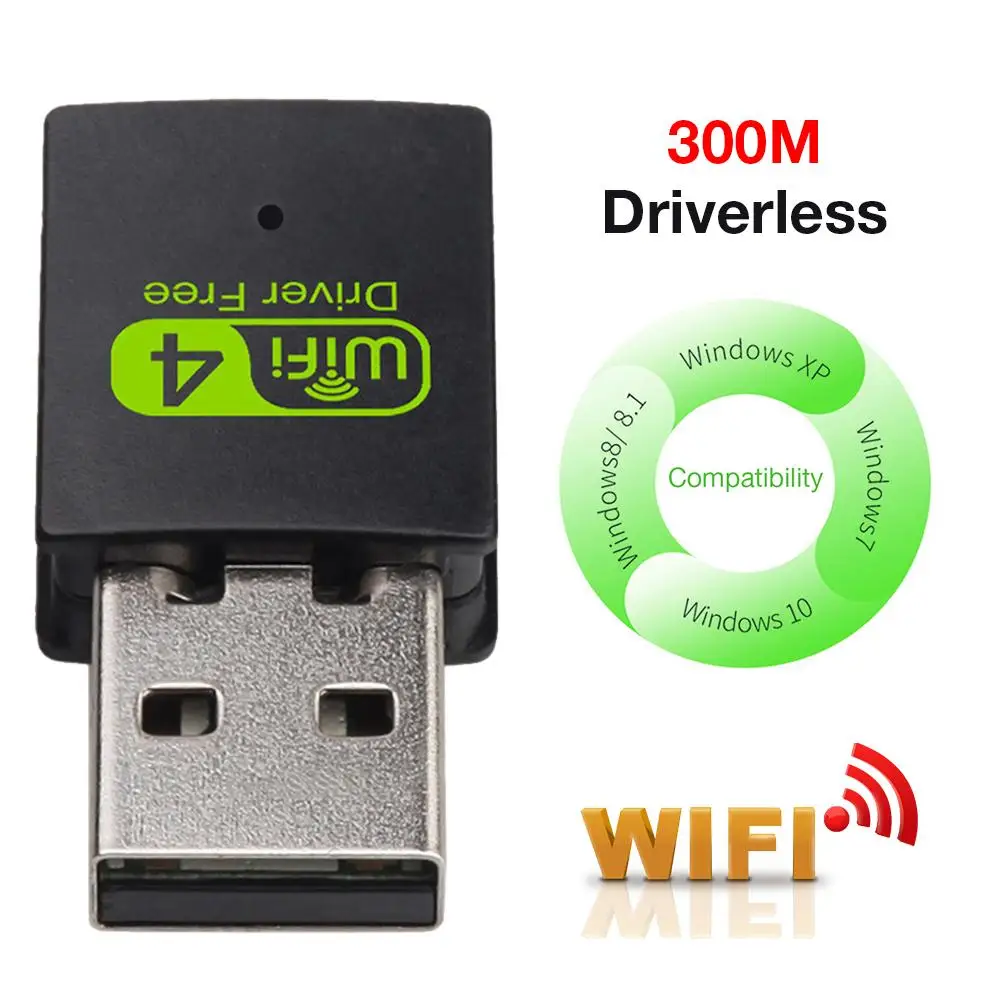 Беспроводная сетевая карта без драйвера 300 м USB беспроводной приемник Wi Fi