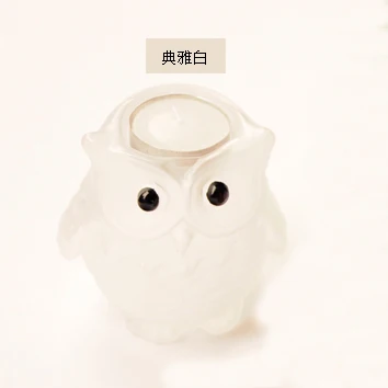 Сова стеклянный подсвечник Декор Подсвечники стол Свадебные украшения