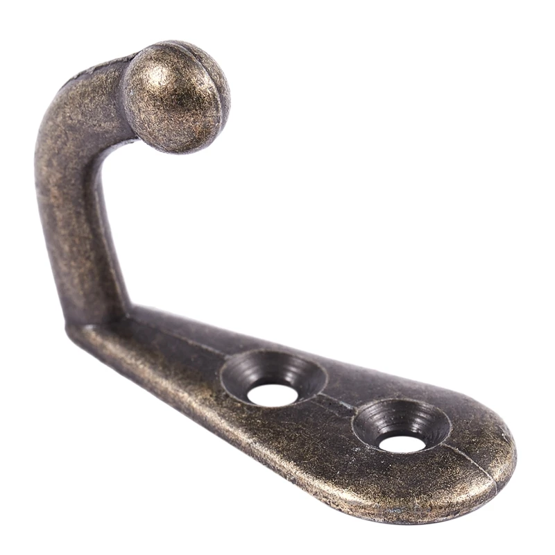 Бронзовый тон Винтажный стиль настенный один крюк вешалки 10 шт|Крючки для халата|