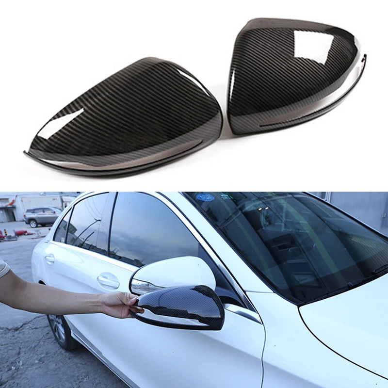 Черное зеркало заднего вида из углеродного волокна для Benz C W205 E W213 GLC X253 16-2019 |
