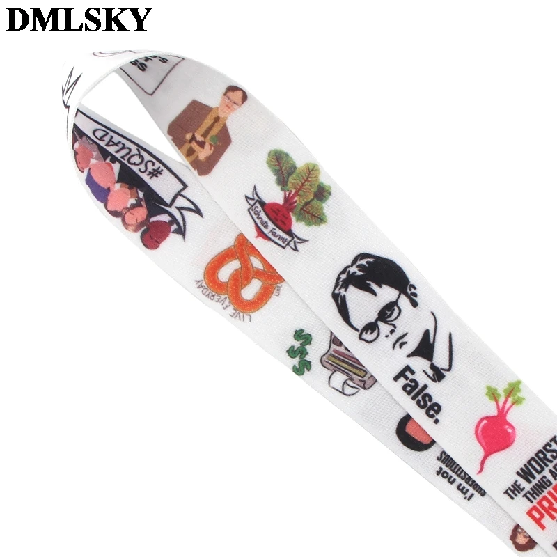 DMLSKY The Office TV Show Lanyard Keychain Lanyards for keys Badge ID Mobile Phone Rope Neck Straps Accessories Gifts M3779