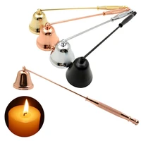 vintage metal bell shape candle snuffer long handle banquet extinguisher candle extinguisher candle wedding home accessories