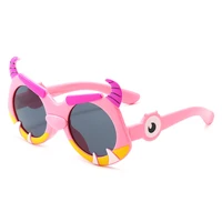 children boy girl cute double color cartoon calf shape round sunglasses kids vintage sunglasses uv400 protect