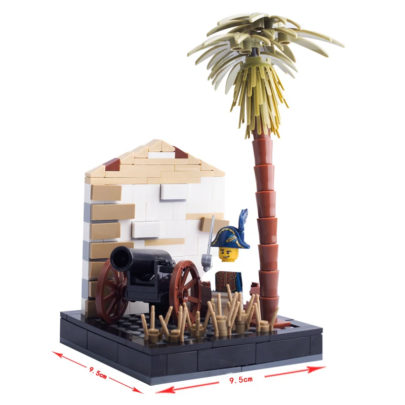 

Военные наборы MOC WW2, оружие для солдат Средневековья, строительные блоки, немецкие аксессуары для США, руины, кирпичи, детские игрушки