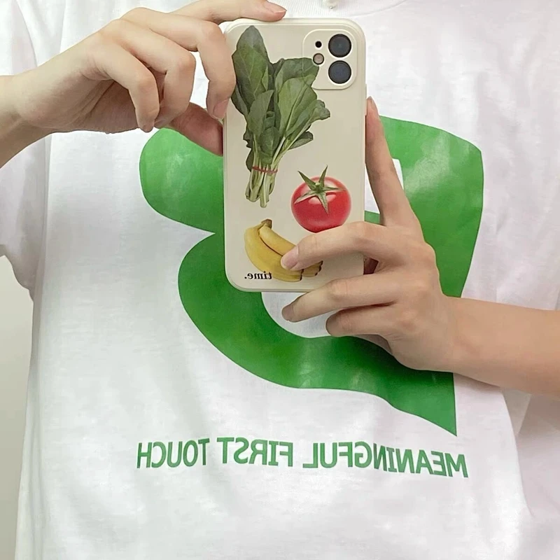 

Fashion Vegetable Tomato Banana Phone Case for IPhone 14 11 12 13 Pro Max XR XS Max X 7Plus 8Plus 6s ShockProof Phone Back Cover