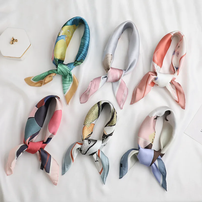 Хит 2020 Новое поступление Однотонный женский шарф летние шелковые Шарфы Шали