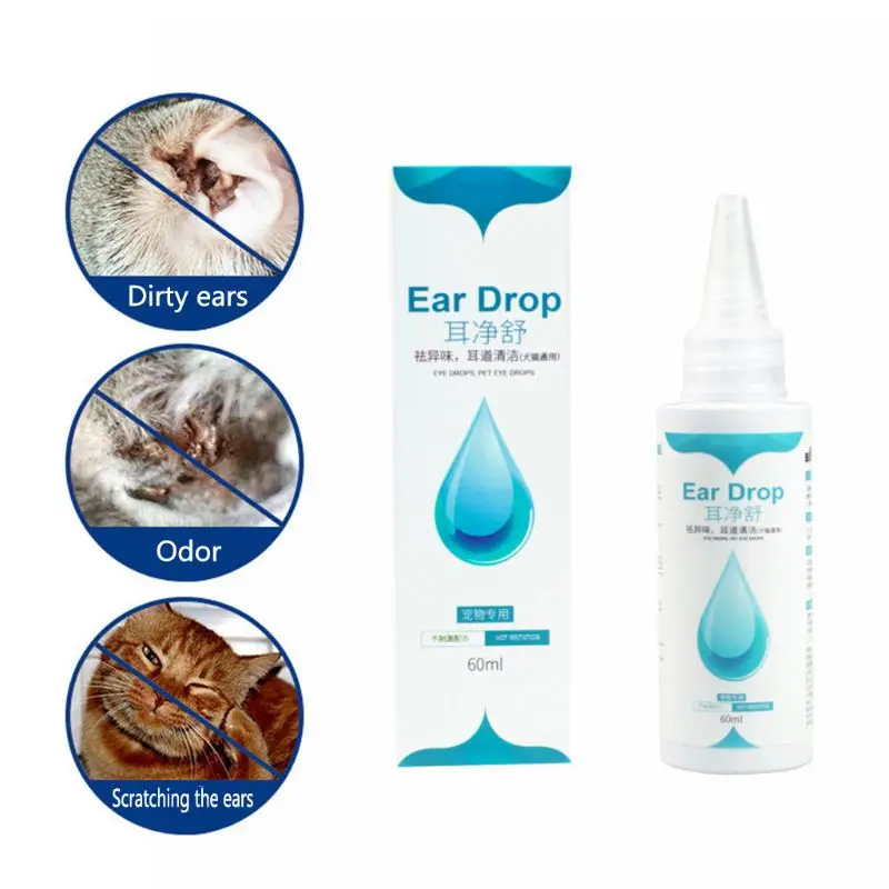 60 мл ушные капли для домашних животных эффективное средство против клещей