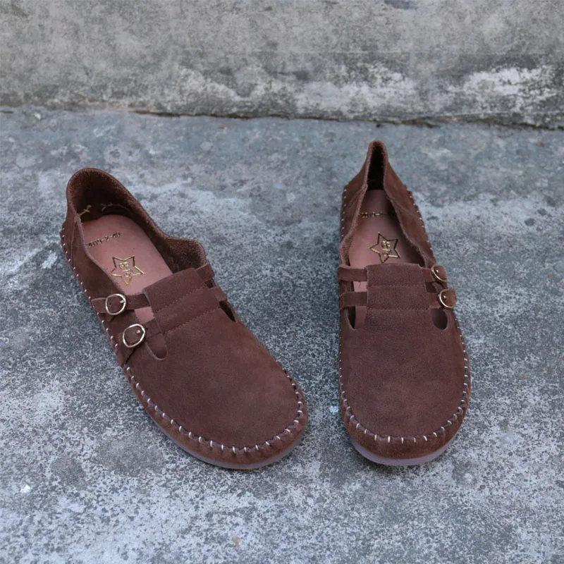 Туфли женские из натуральной кожи на плоской подошве|Обувь без каблука| |