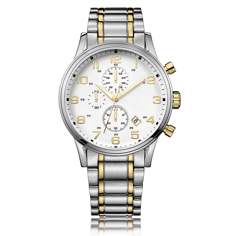

AAA Men's Chronograph Watch Black Sport Watches Luxury Quartz Watches with Stainless Steel Strap Boss style