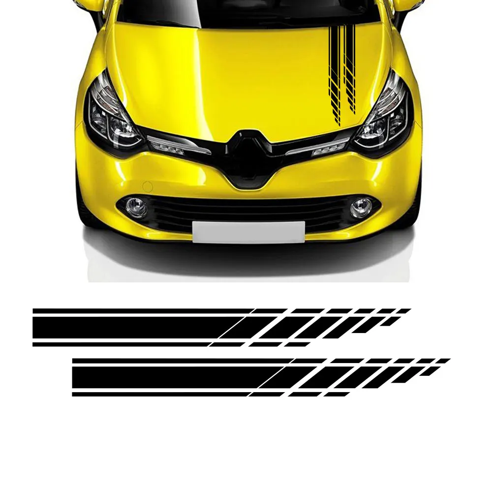 Хром Ванадий наклейка капота багажник капот виниловая графическая для Renault Clio RS
