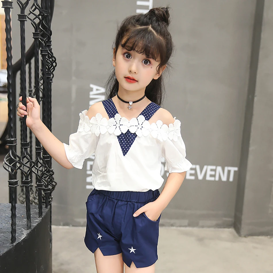 Big Child Short Sleeve t Shirt+Shorts Girls Outfits Kids Clothing for Girls Sets 2Pcs Toddler Baby Summer Girls Clothes