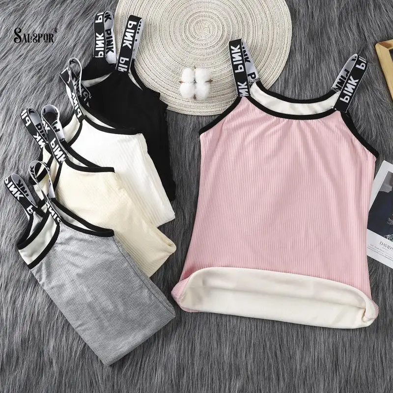 

SALSPOR Winter Thick Crop Top Underwear Women Warm Solid Soft Thin Elastic Camisoles Shapewear Comfortable Lingerie