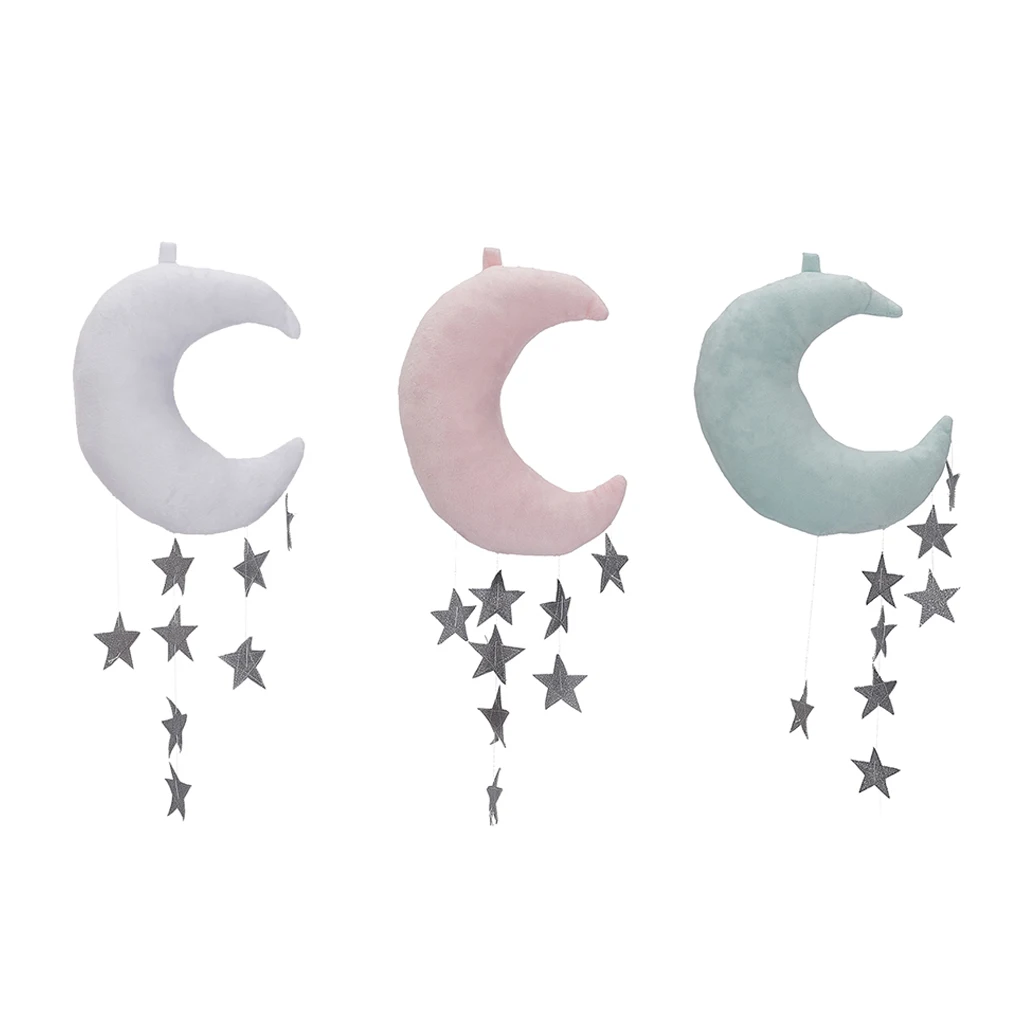 

25cm Star Moon Pendant Soft Cotton Kids room Photo Props for Bedroom Studio