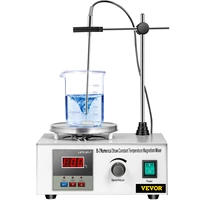 vevor 1l heating magnetic stirrer hot plate w stir bar 0 2000rmin vortex mixer distillation kit chemistry laboratory equipment