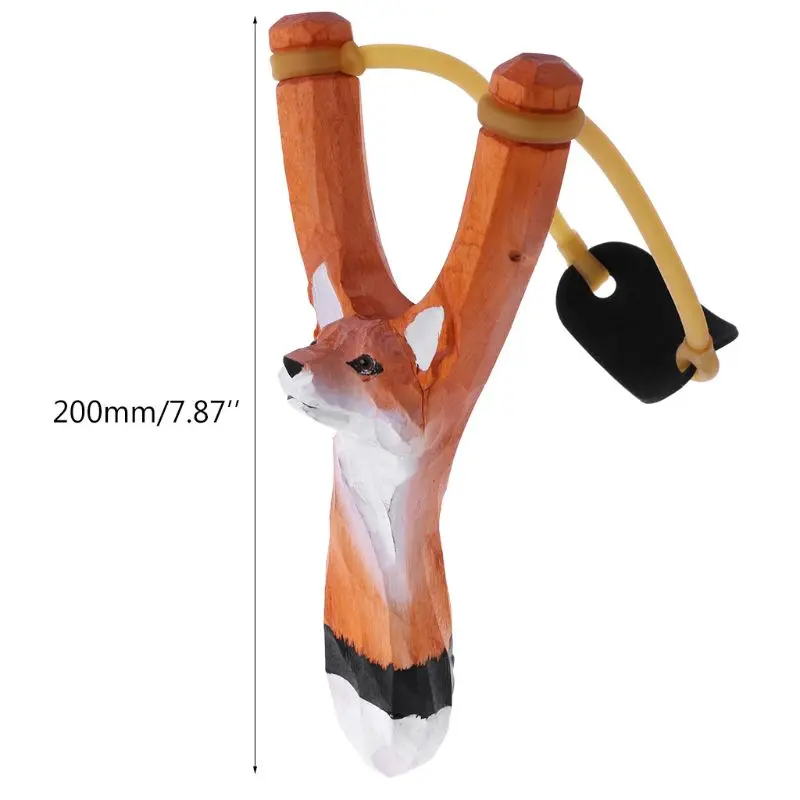 

New Hunting Slingshot Animal Sculpture Wood Shooting Catapult Outdoor Powerful