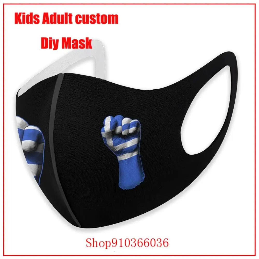 Флаг Греции на приподнятом сдержанном кулаке модный дизайн сделай сам для мужчин