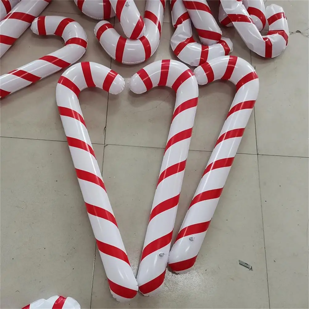 

Beautiful Inflatable Canes Multi-color Wear Resistant Swirl Lollipop Balloon Christmas Candy Canes