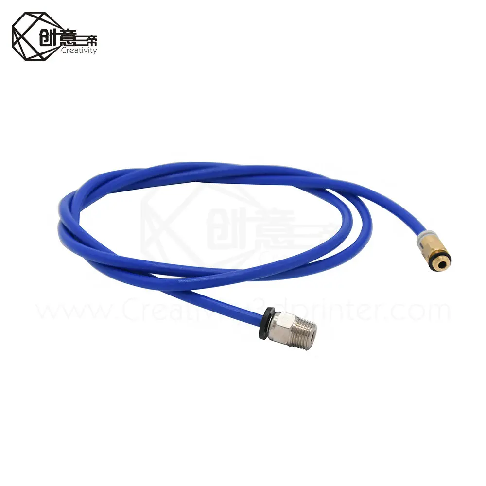 Трубопровод Bowden PTFE 1 м + шт. Быстросохнущий прямой Пневматический фитинг пуш ап 75