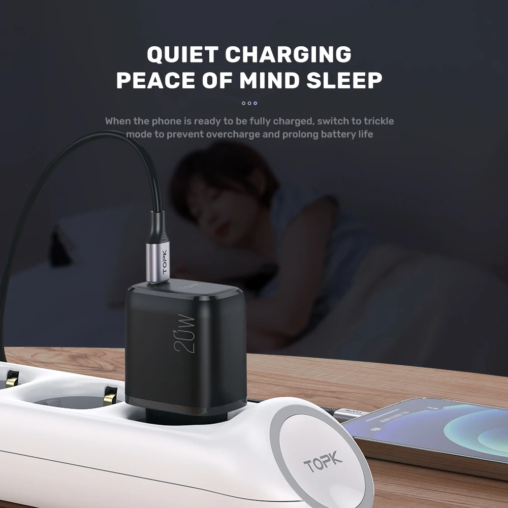 topk b210p 20w quick charge 3 0 usb type c pd charger for iphone 12 pro max xiaomi usb c fast charging travel wall phone charger free global shipping