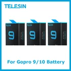 TELESIN для GoPro 9 10 Аккумулятор 1750 мАч запасная батарея для GoPro Hero 9 10 Черные Аксессуары для экшн-камеры